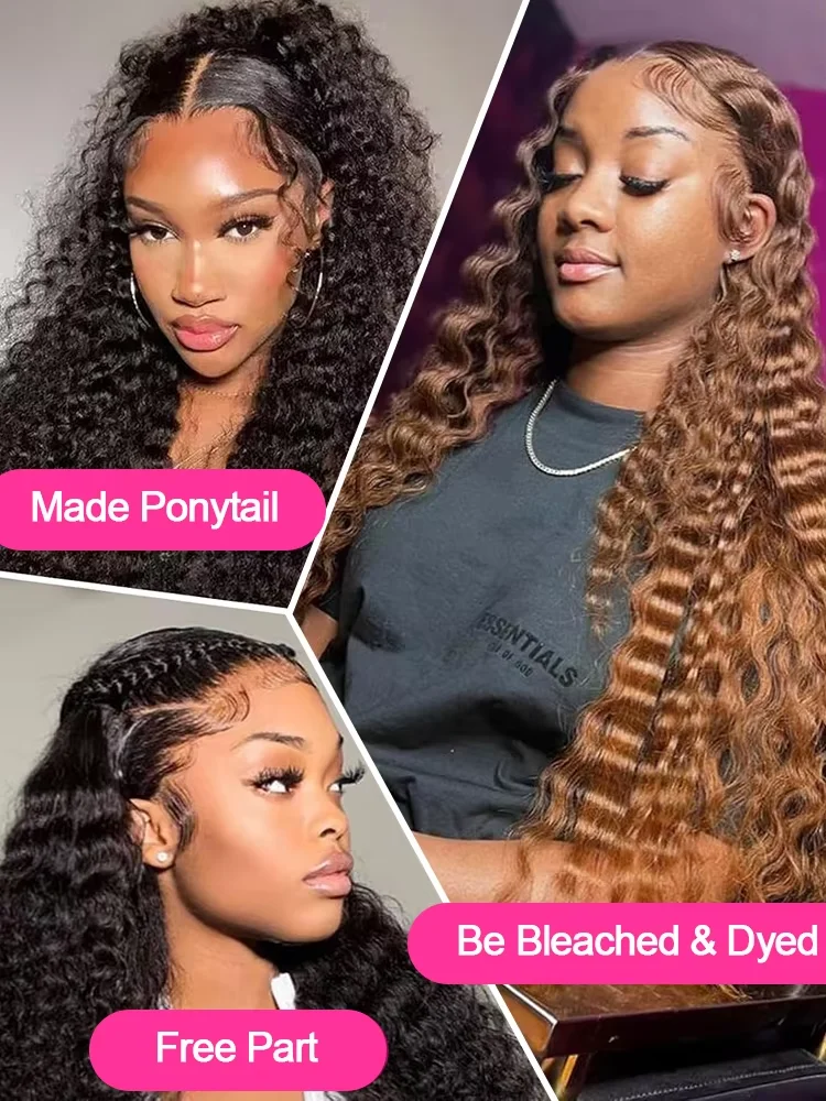 36Inch Deep Wave 13x6 7x6 Huma - Human Hair Wigs 评论和价格