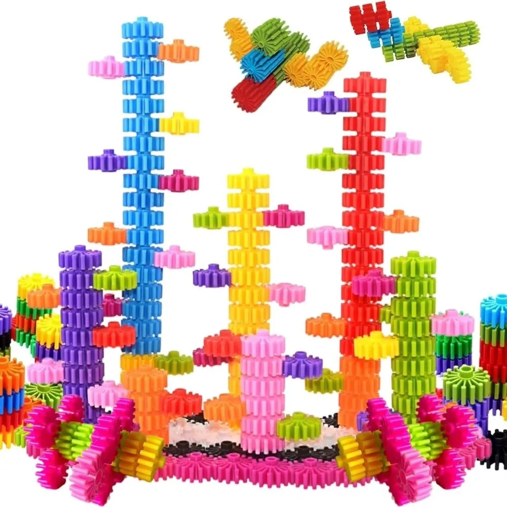 Interlocking DIY Building Blocks Round Creative Assembly Building Blocks Safe Educational Construction Playset Children