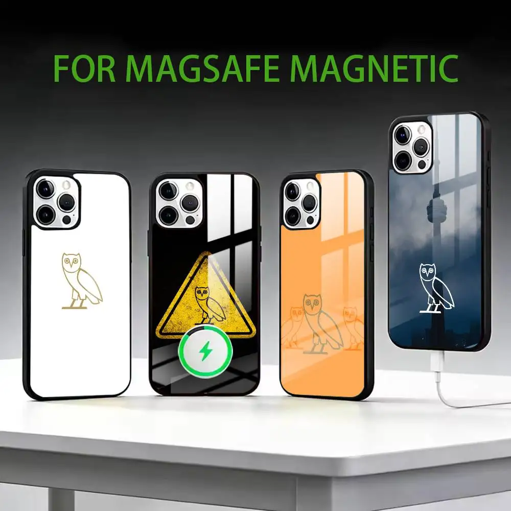 Drake OvO OWL Phone Case For iPhone17,16,15,14,13,12,11 Plus,Pro Max Magnetic For Magsafe Wireless Charging