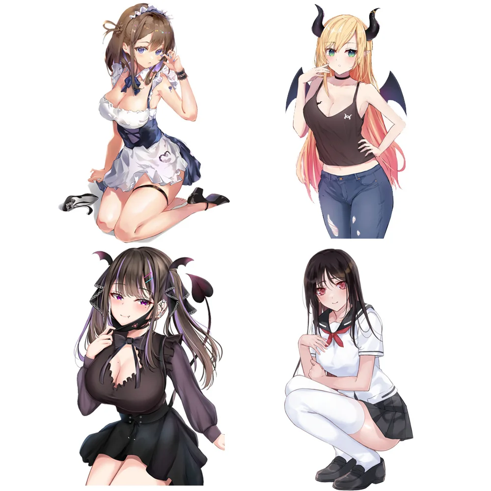 Anime Girl Car Stickers Sexy Bikini Girl Sticker Waifu 3D High Definition Car Decals Waterproof PVC