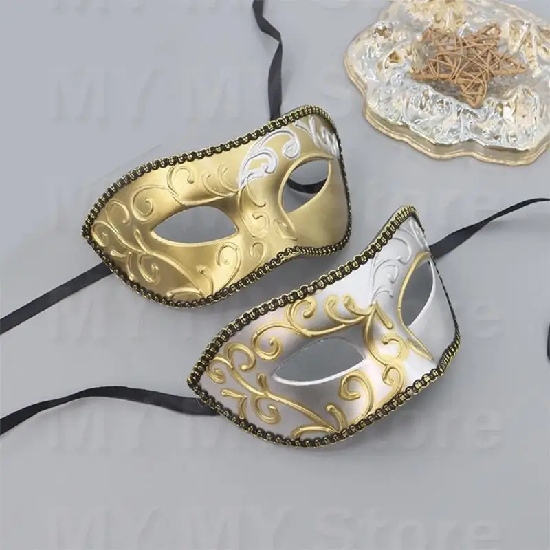 

Half Face Masquerade Mask Couple Masquerade Mask Halloween Costume Mask for Men Women Halloween Masquerade Wedding Proms
