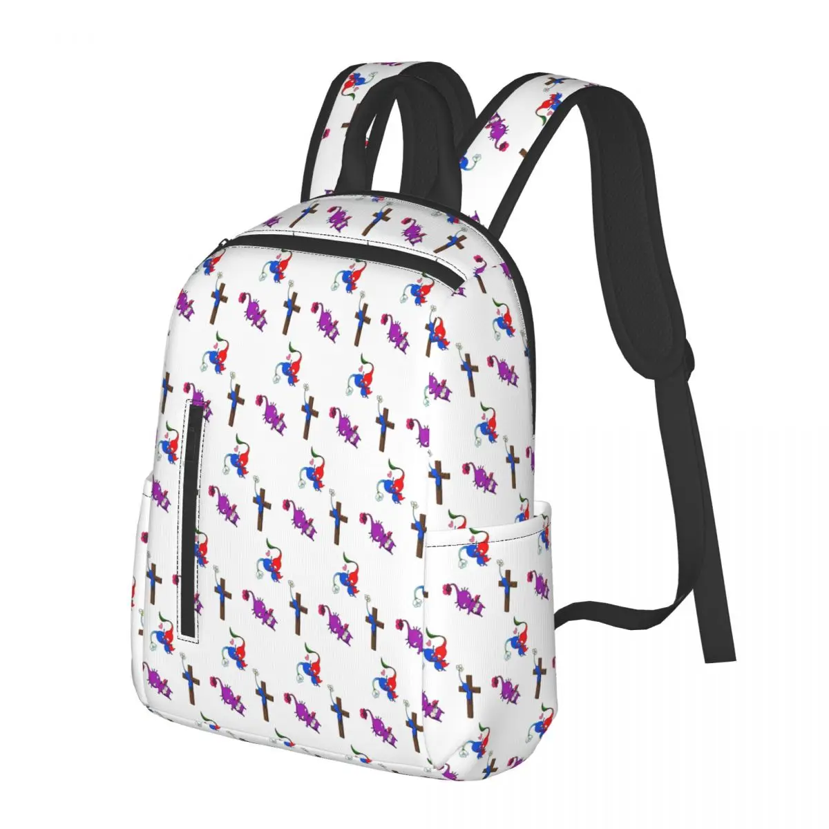 

3 Pikmin Sticker Pack Student Backpack School Bag Hiking Travel Daypack for Boys Girls Bookbag Shoulder Bags