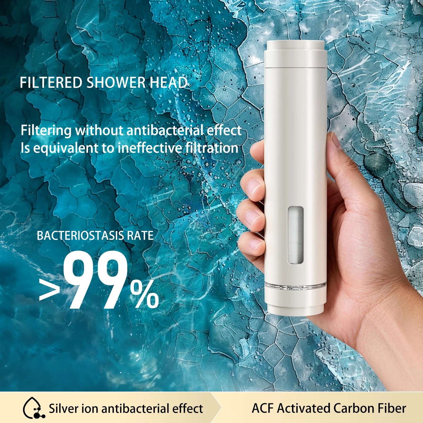 

ini lightweight filter shower head, portable and convenient, essential for travel and business trips