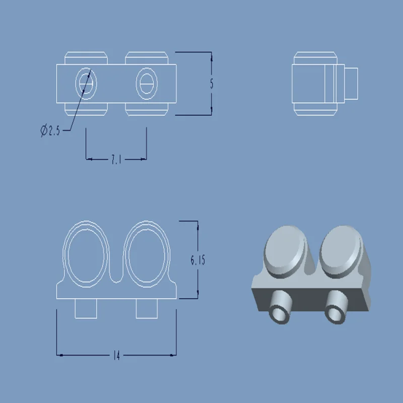 Double Outline Marker Lamps Clearance Lights for Tamiya 1/14 RC Truck Upgrade Accessories - view 6