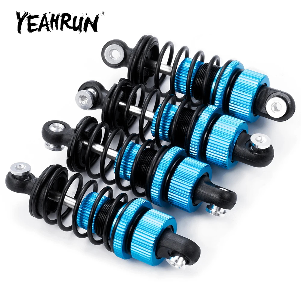 YEAHRUN 4Pcs Metal Aluminium Alloy Oil Shock Absorbers for Tamiya TT02 1/10 RC Drift Car Upgrade Parts