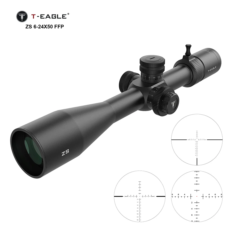 

T-EAGLE ZERO STOP 6-24X50 SFFFP Hunting Scope First Focal Plane Riflescopes Tactical Glass Etched Reticle Optical Sights