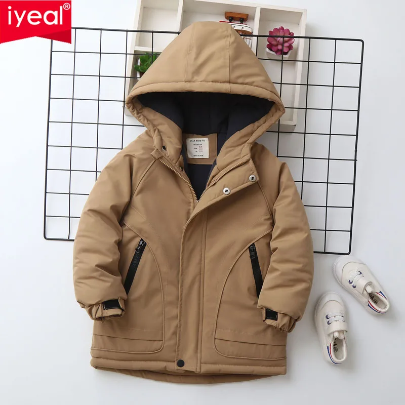 

IYEAL Kids Boys' Cotton Clothes With Warm Fleece Thickened Children's Cotton Clothes 2025 Winter New Children's Cotton Clothes