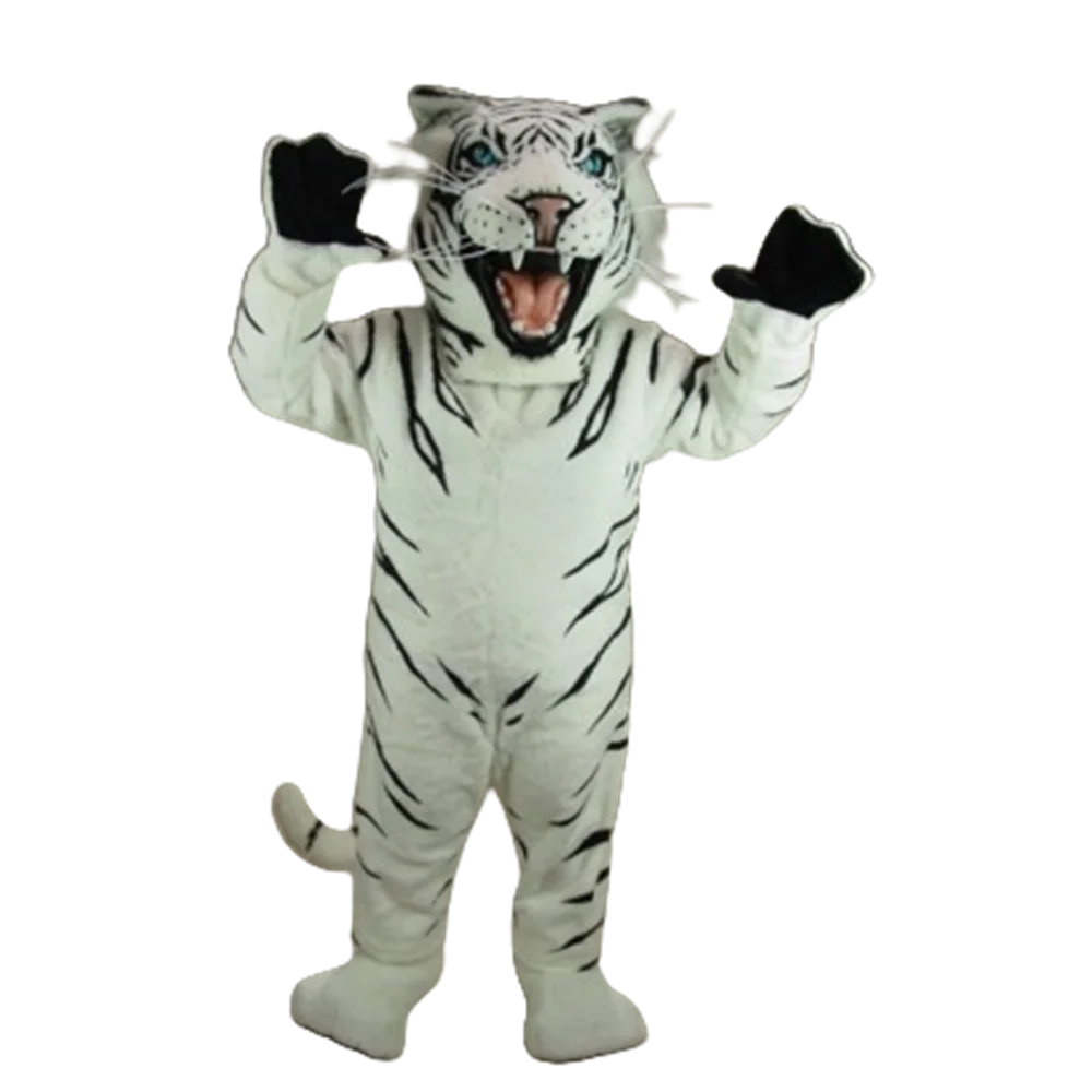 Costume de mascotte de tigre blanc pour adulte, mascotte de carnaval à thème animal sauvage, kit de cosrole, SW1067
