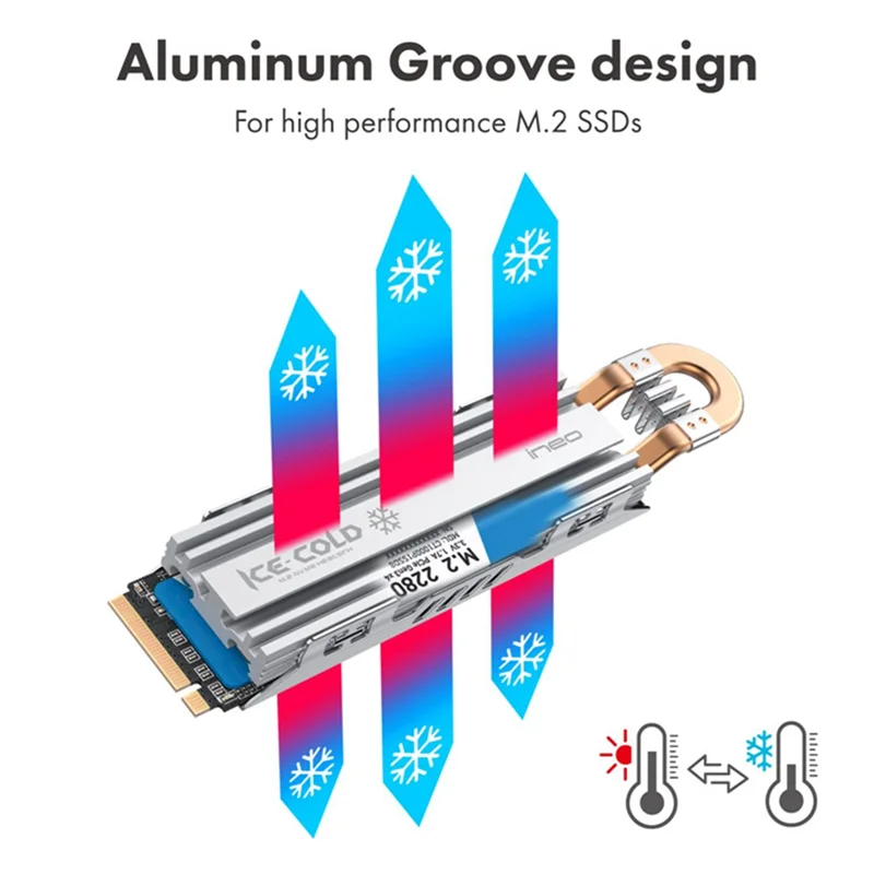 

AB01 NVMe твердотельный радиатор жесткого диска с крышкой для радиатора M.2 SSD эффективный охлаждающий кулер с рассеиванием тепла
