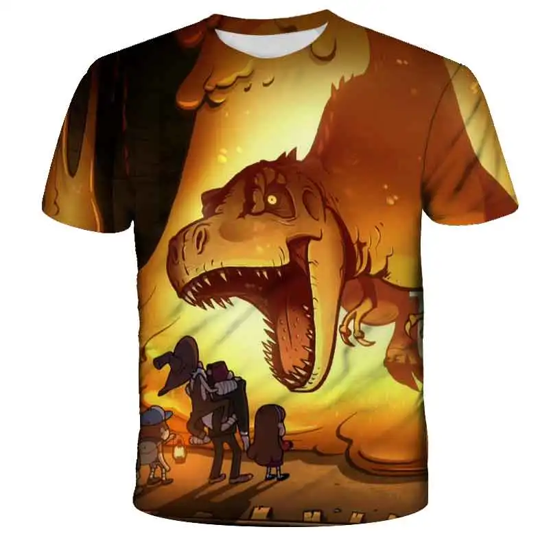 New Jurassic Park Dinosaur 3D Print T-shirt Jurassic World Boys Girls Fashion T Shirt Kids Children Tshirt Top Boy Girl Clothing