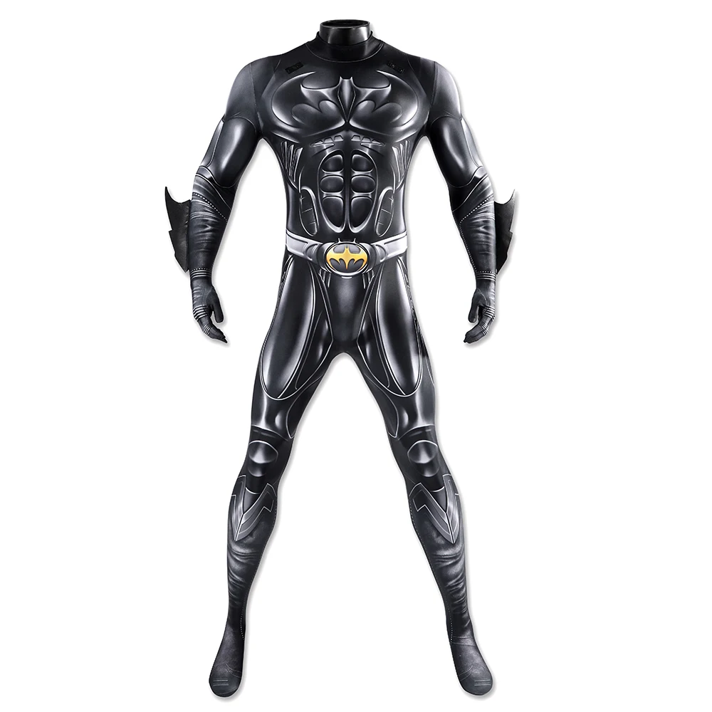 Knights Superhero Forever Bruce Wayne Cosplay Costume Men Bat Jumpsuit Halloween Carnival Fitting Suit Bodysuit Cape Party - view 2