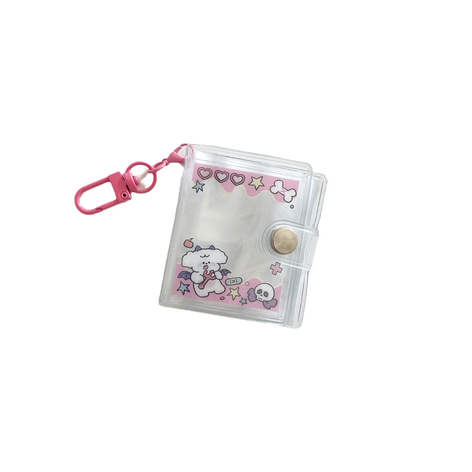 حامل صور محمول صغير ، كرتون لطيف ، دب ، طباعة كلب ، ألبوم شفاف ، كتاب جمع كبوب كوري ، 2"