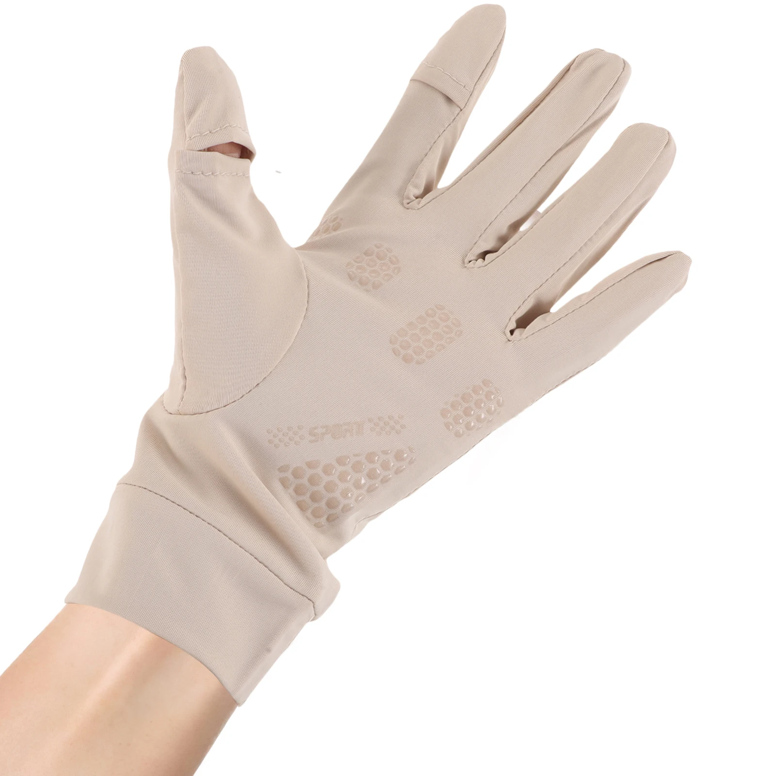 

1 Pair Uv Protection Touchscreen Gloves Summer Driving Cycling Non Slip Fullfinger Sun Protection Lightweight Breathable Chinlon