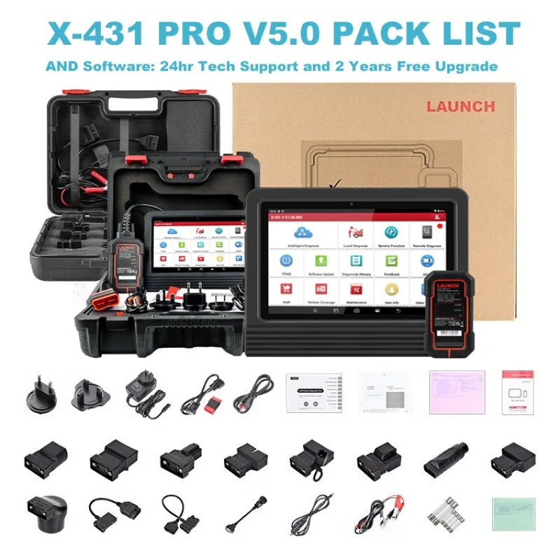 LAUNCH X431 PRO V5.0 Elite Bidirectional Scan Tool with 2024 Newly Released DBSCar VII Connector,37+ Reset for All Cars