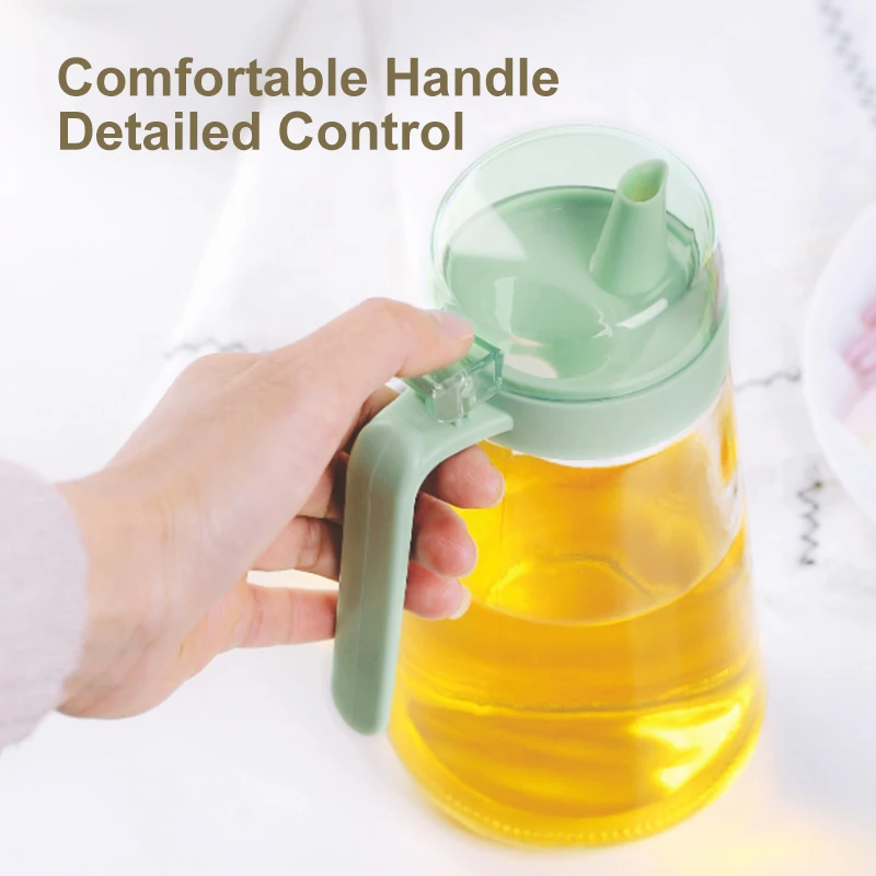 

Leakproof Glass Oil Bottle Dispenser Olives Oil Storage Containers Seasoning Spice Kitchens Accessories 850ML Oil Bottle