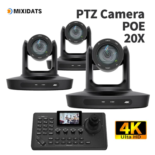 Imagen 2 del producto Cámara PTZ 4K 20X Zoom Kit de cámara de videoconferencia reunión de iglesia transmisión en vivo controlador de cámara PTZ para videoconferencia