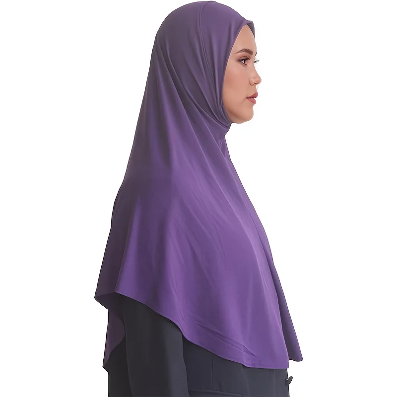 عادي جاهز لارتداء الحجاب للنساء المسلمات العمائم الفورية لينة جيرسي وشاح خفيفة الوزن لحظة الحجاب الصلاة خيمار الحجاب #3