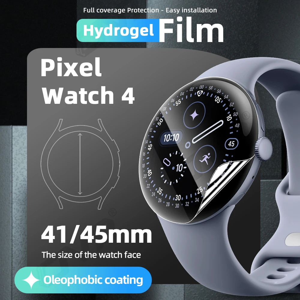 

Hydrogel Film for Google Pixel 4 45mm 41mm Screen Protector, for Google Pixel4 HD Full Coverage Soft Protective Film Accessories