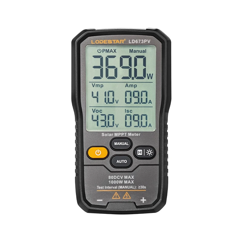 

LODESTAR Solar MPPT Meter Photovoltaic Multimeter PV Module LD673PV MAX Power Tester Open Circuit Voltage Short Circuit Current