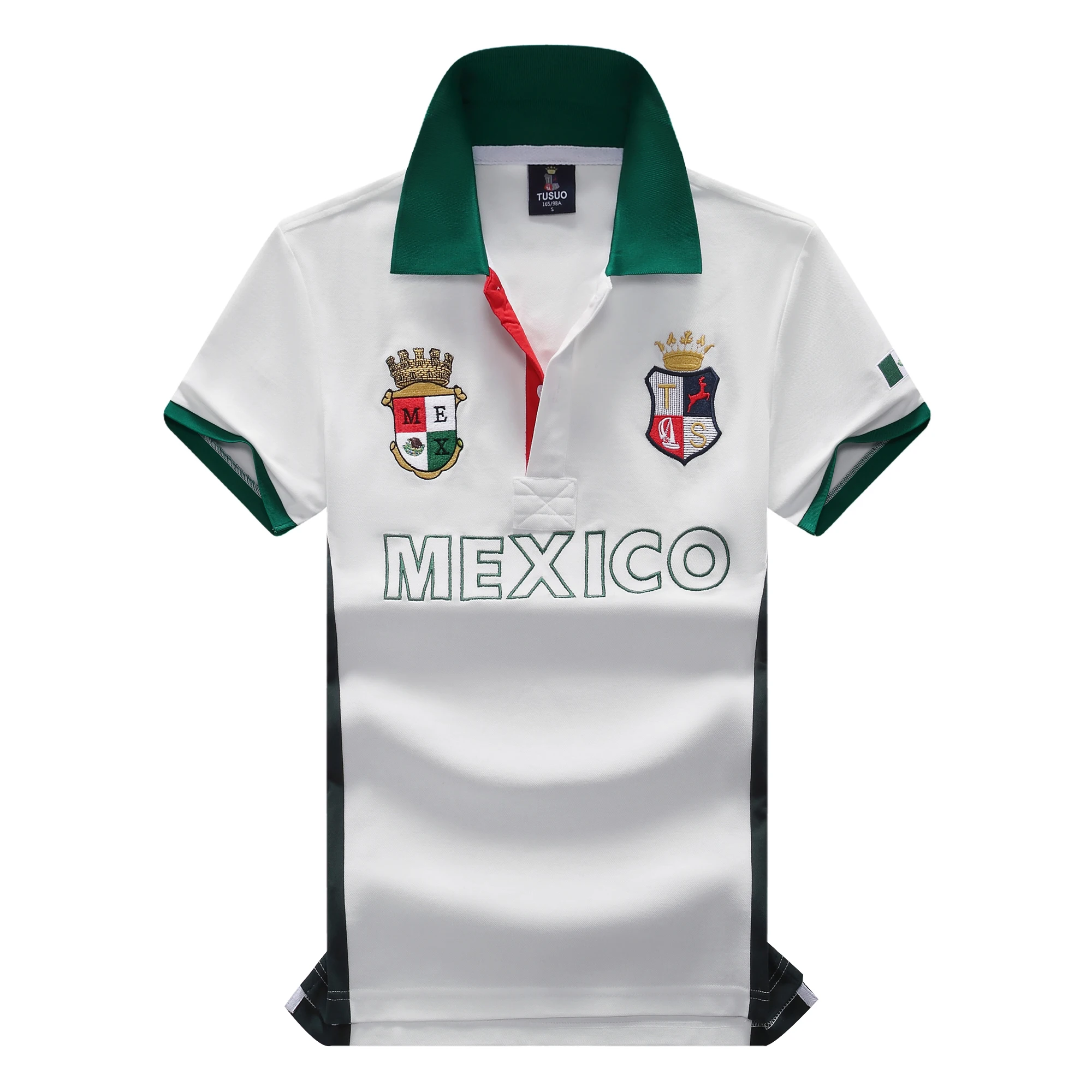 TS Mexico Men's Golf Polo T-Shirt Short Sleeve Casual Collar Big & Tall Clothing for plus Size Men