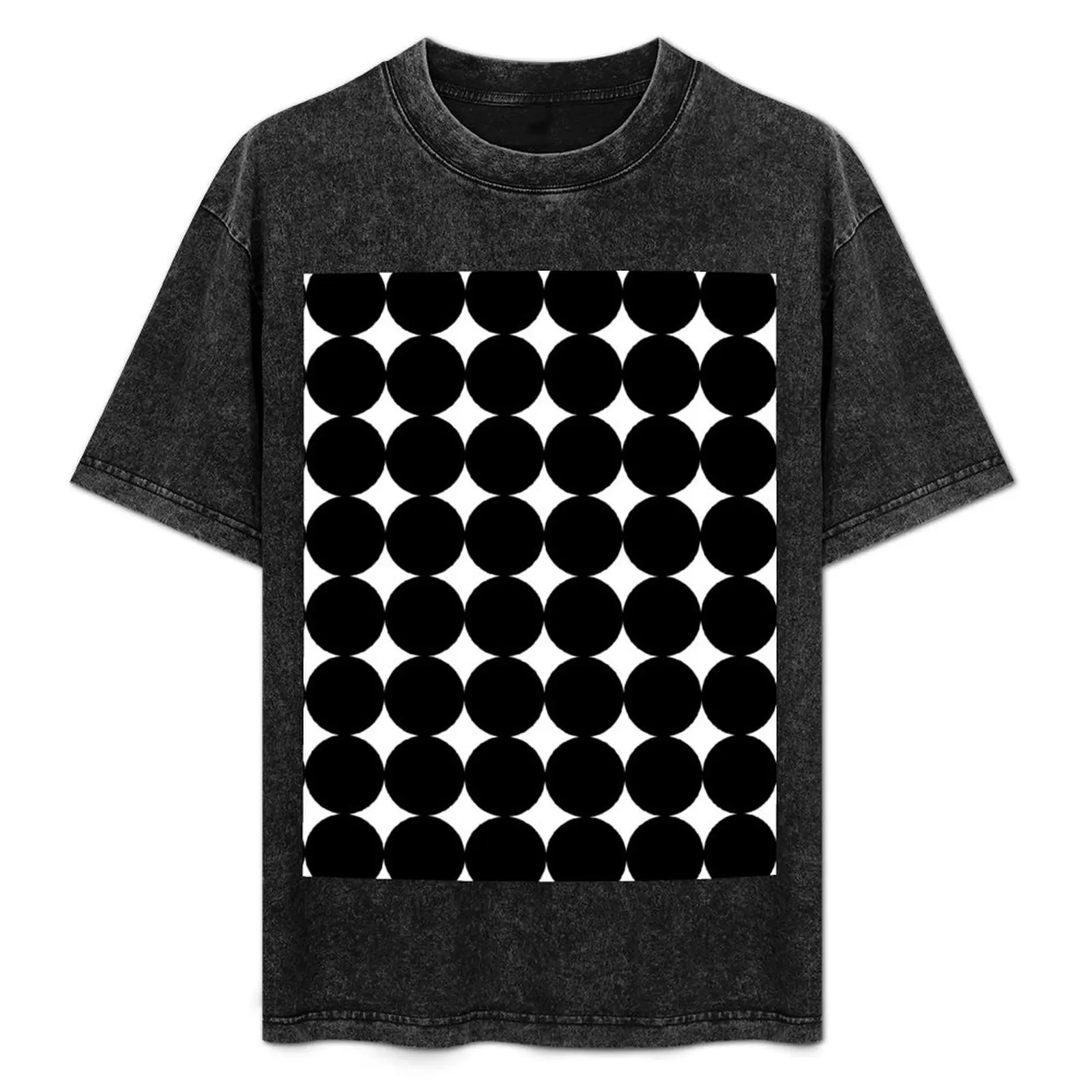 

Retro 1960's Mod Contrast Circles T-Shirt Utility Casual Work T-Shirt