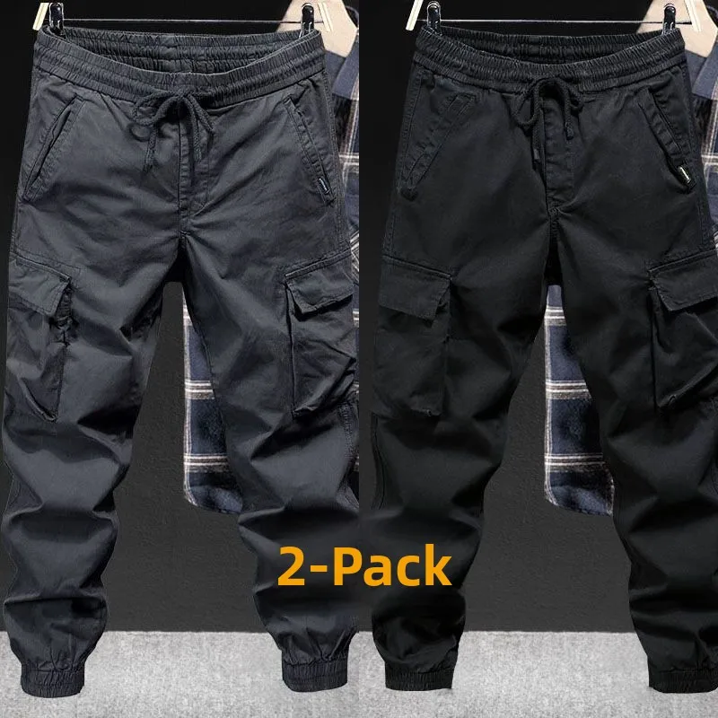 High-End American Retro Work Pants Men's Loose Casual Outdoor Wear Multi-Pocket Trousers Comfortable Polyester Fiber