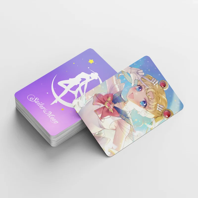 92pcs Sailor Moon Lomo Cards Photocard Double Sided Tsukino Usagi Stickers Anime Print Album Photo Card Collection Postcard Gift