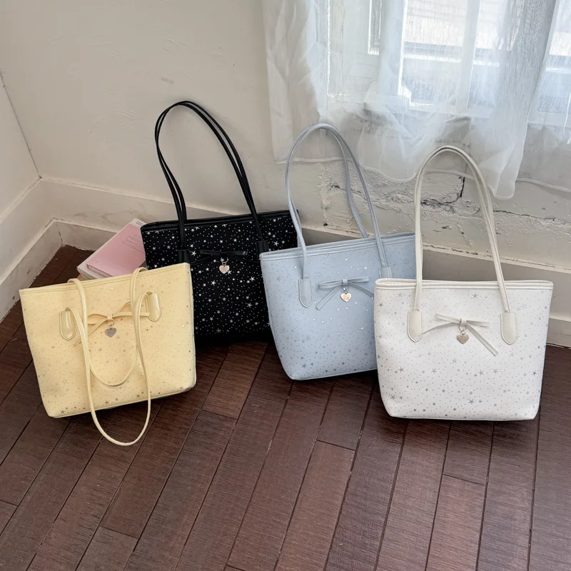 2026 New Women's Shoulder Bag Fashion High Quality Women's Handbag Solid Color Versatile Multi functional Shopping Storage Bag