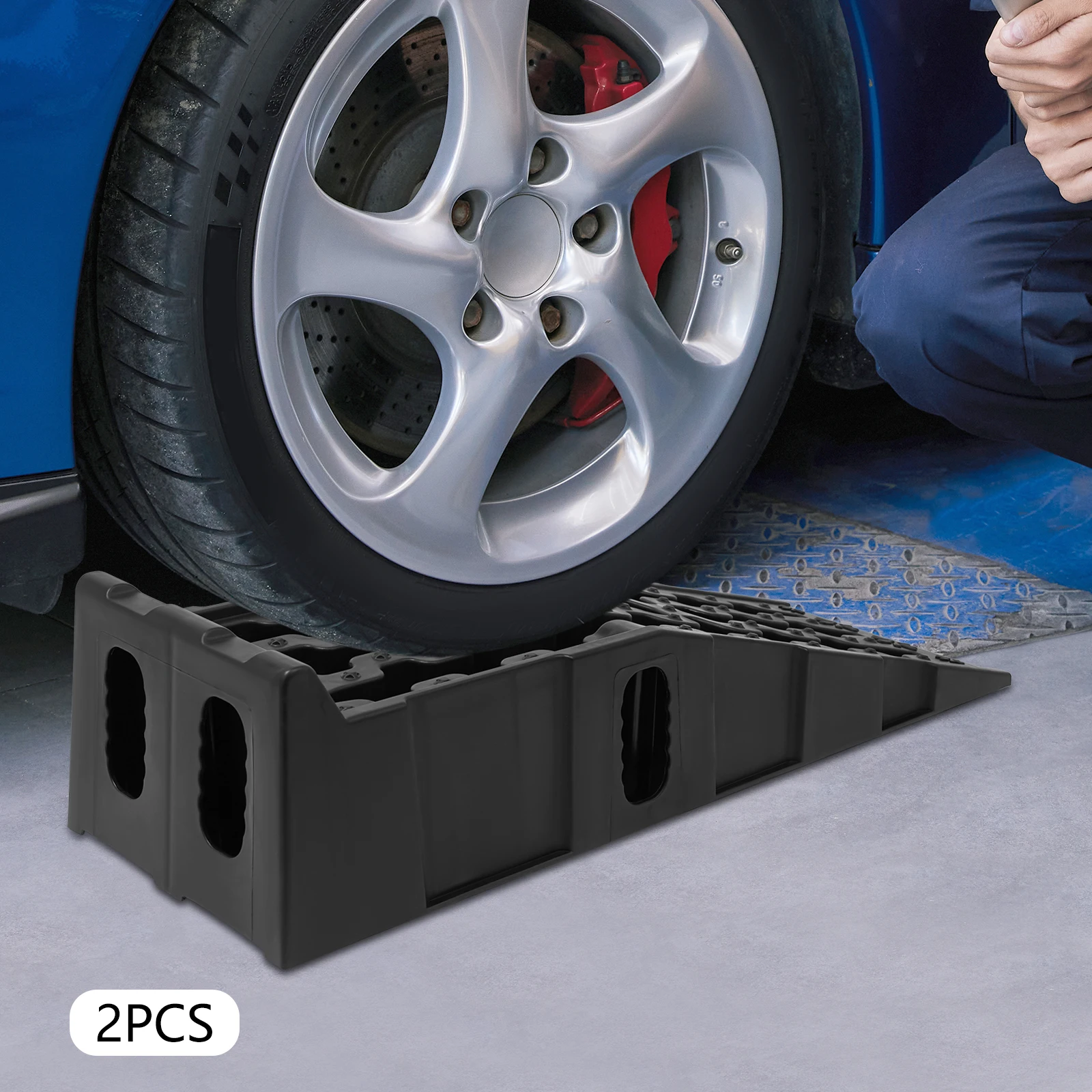 Rampa de Reparación de Autos 5T, Rampas de Servicio de Plástico PP para Autos, SUV y Camionetas