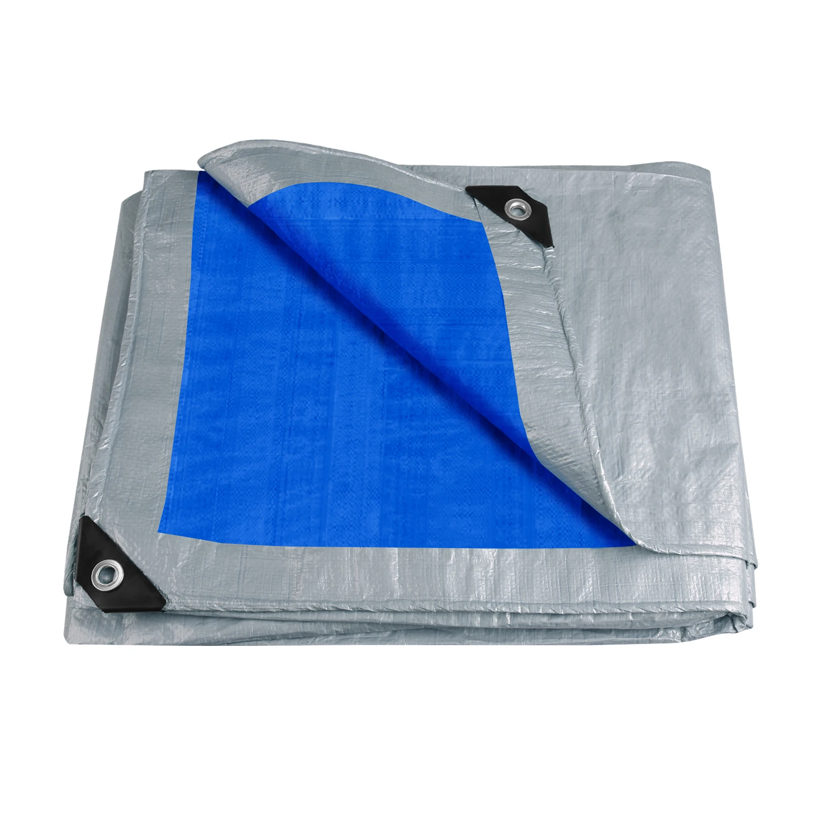 Lona Impermeable Grande de PE con Ojales Reforzados, Lona Protectora para Piscina, Caravana, Jardín y Muebles