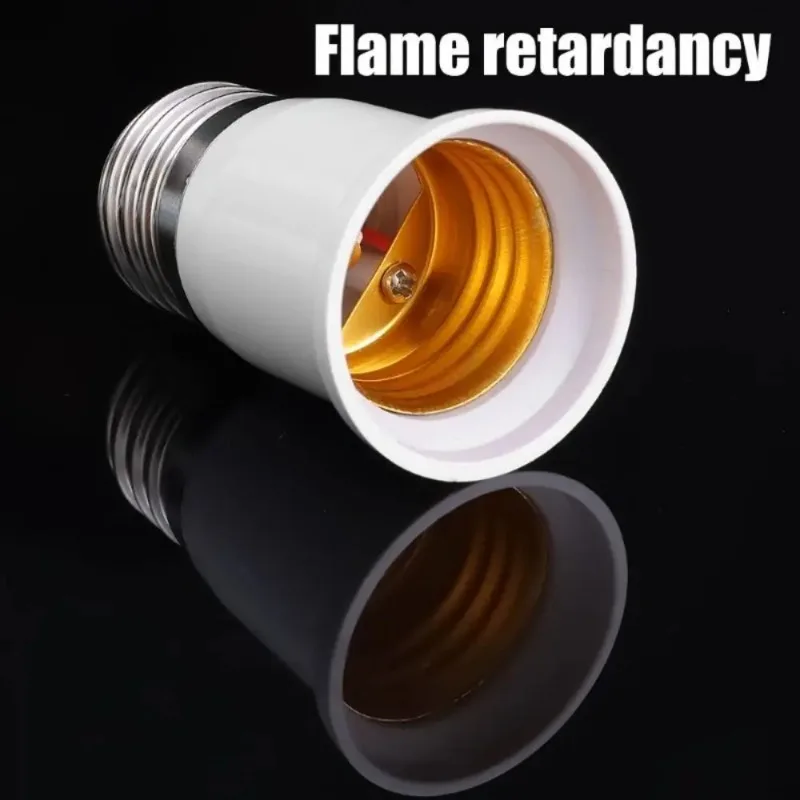 Plastic E27 To E27 Extender Lighting Parts 65mm/95mm/120mm White Converter Holder Extend Extension Socket