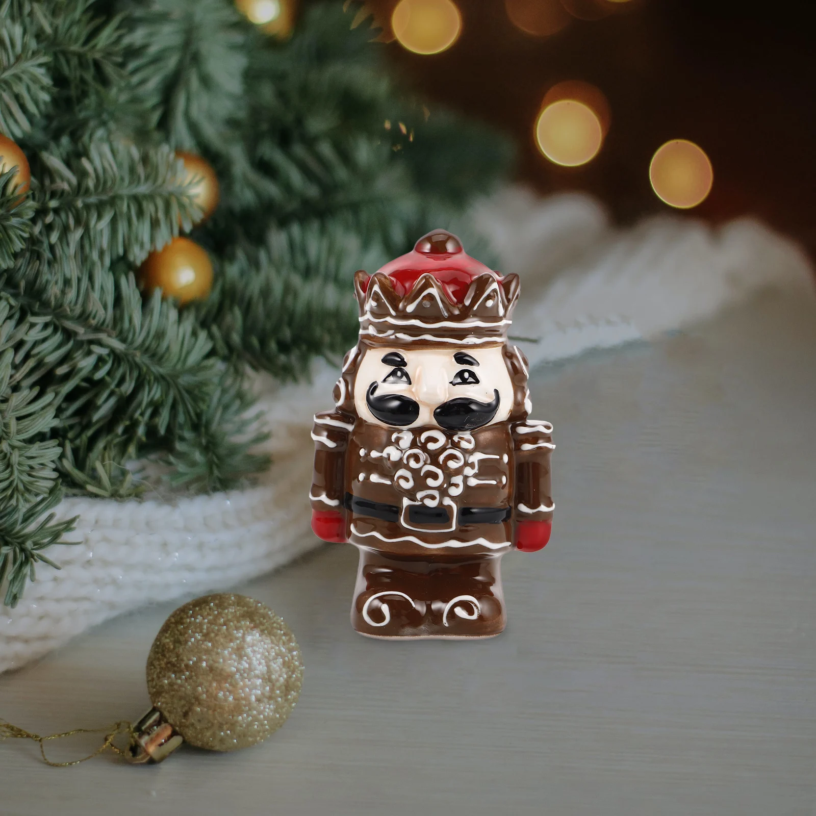 

Nutcracker Ornament Holiday Figures Home Decor Ceramic Soldier Decorations Wired Halloween
