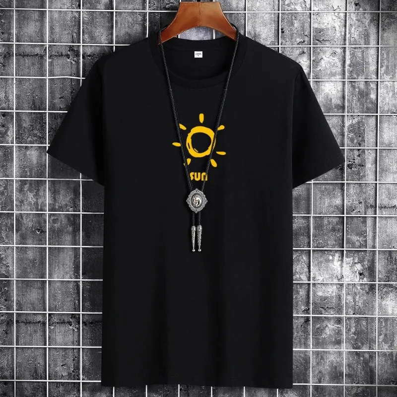 

Summer Sun Graphic Harajuku Short Sleeve T-shirt Fashion Casual Soft Fabric Men's Cotton T-shirt O-Neck Oversized T Shirts