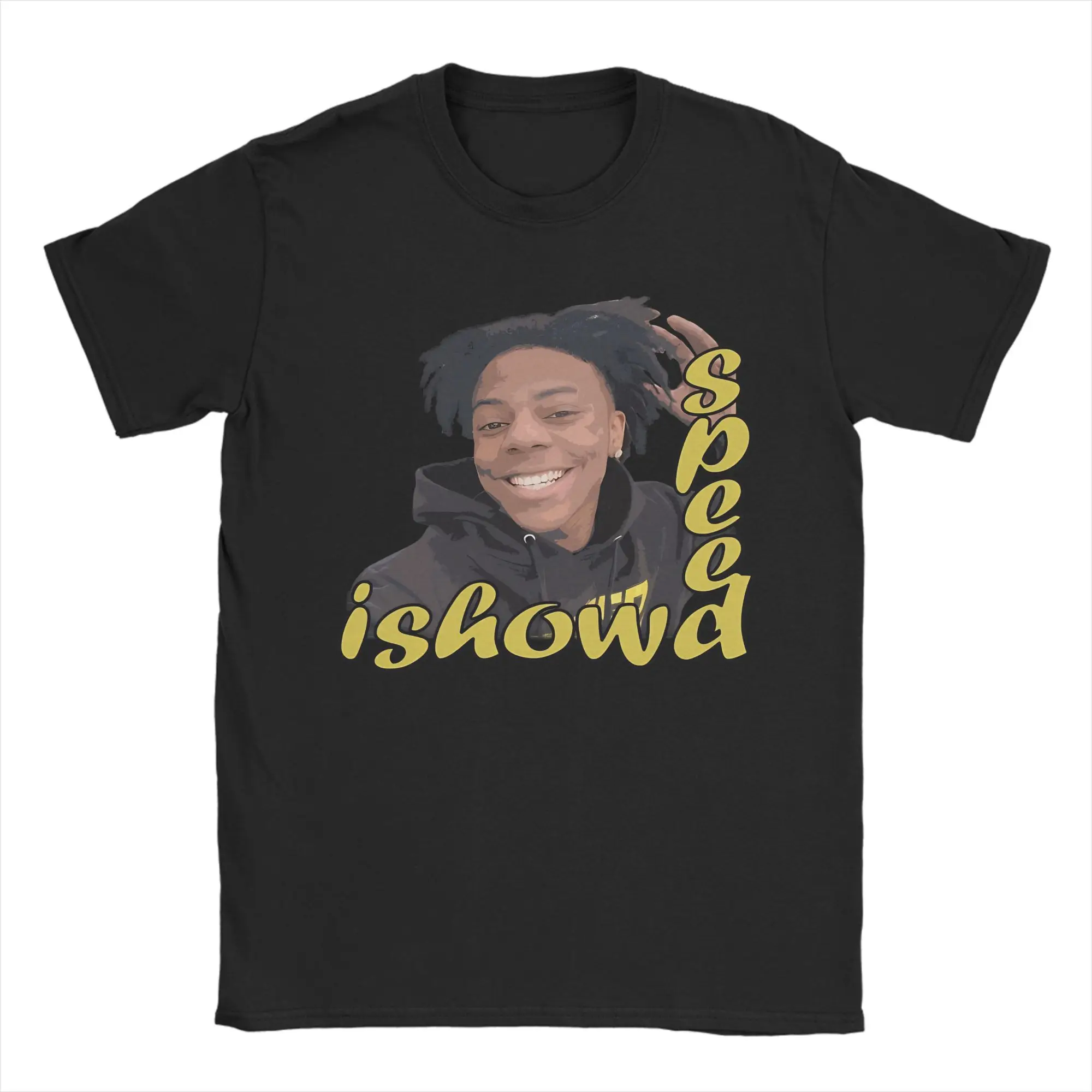 Vintage T-Shirt Funny Ishowspeed YouTuber Cotton T-Shirts Novelty Tee Shirt for Adult Summer Y2K Funny Short Sleeve Clothes