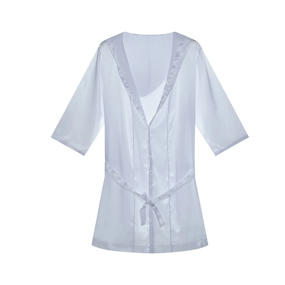 2022 New Nightgown Smooth Sleepwear Bathrobe Comfort Comfortable Simulation Silk Fashion High Quality Homewear