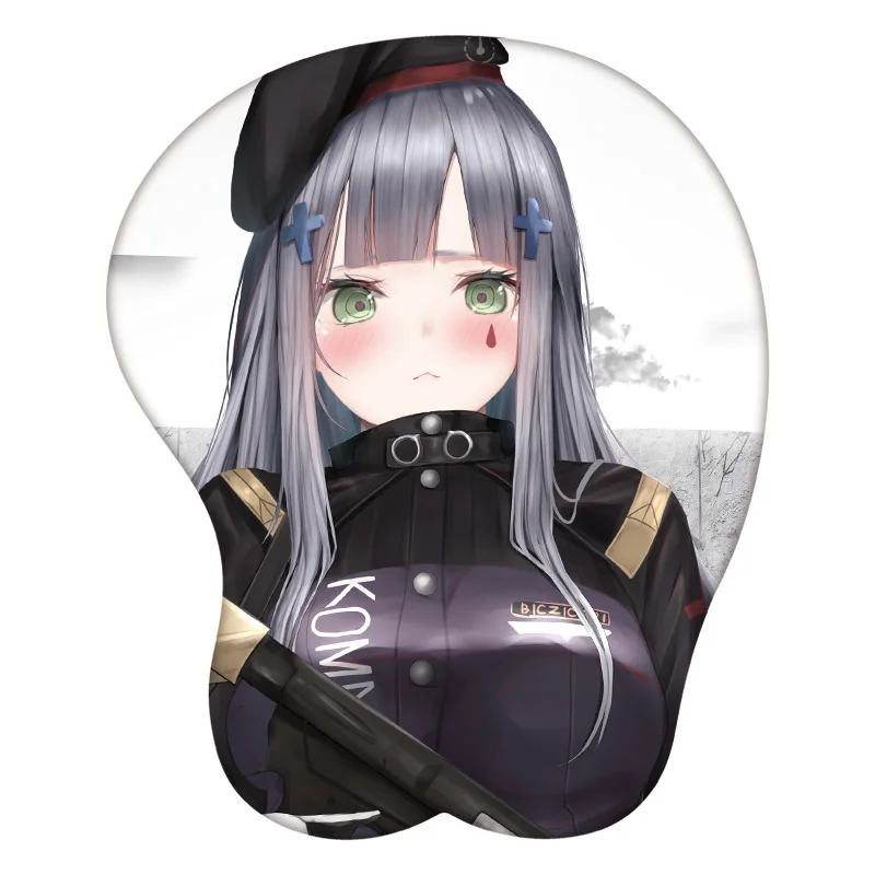 HK416 Girls' Frontline Anime 3D Mouse Pad Wrist Rest Silicone Sexy Creative Gaming Mousepad Mat