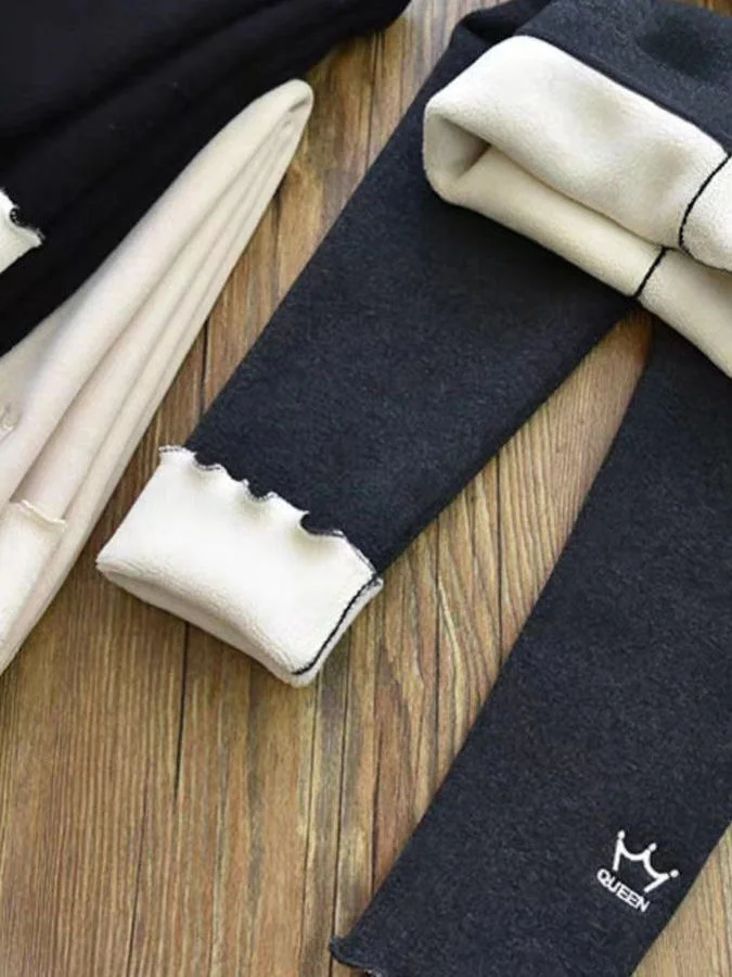 Plones de Invierno Cálidos y Cómodos con Forro Polar ueso para Niñas, Plones Largos de Cintura Alta, Ropa Exterior ...