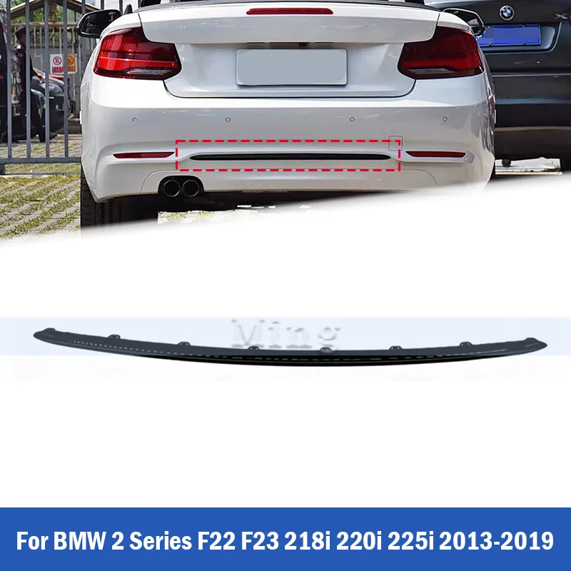 Black Rear Bumper Bright Strip For BMW 2 Series F22 F23 218i 220i 225i 2013-2019 Rear Bumper Trim