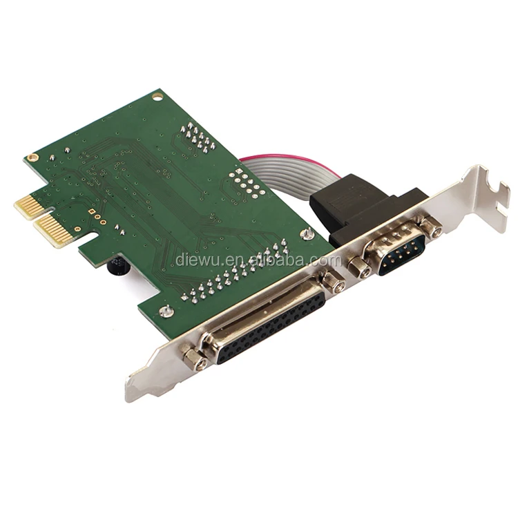 Hochwertiger PCIE One Serial Port und Parallel Port PCIe Riser mit CH382L Chipsatz