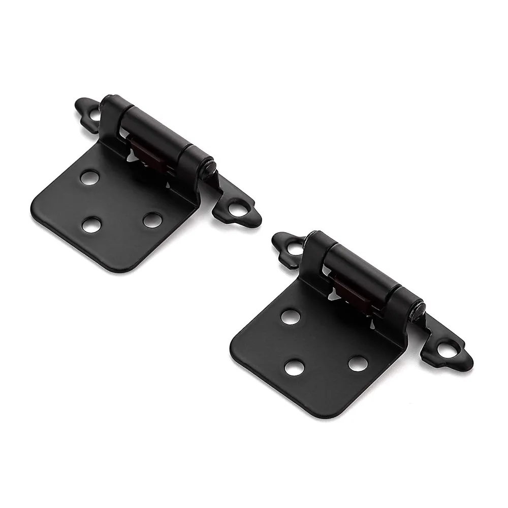 2Pcs American Self Closing Spring Hinge with Screws Overlay Flush Cabinet Hinges Furniture Hardware