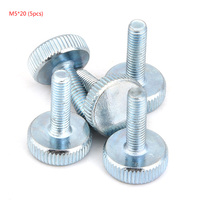 Carbon Steel Thumb Screw Hand Thumb Screw M5 Zinc Plated Carbon Steel Flat Knurled   Thumb Screws Knurled  Screw