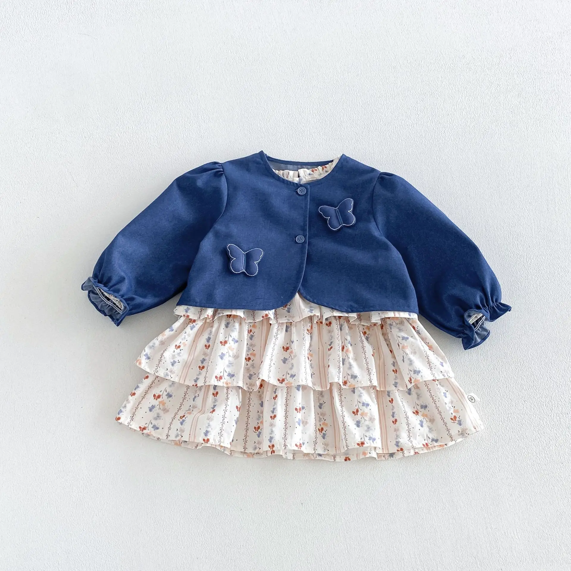 2026-new-autumn-girls-floral-tiered-dress-toddler-baby-girl-cute-cake-dress-kids-princess-party-gown-fall-outfit