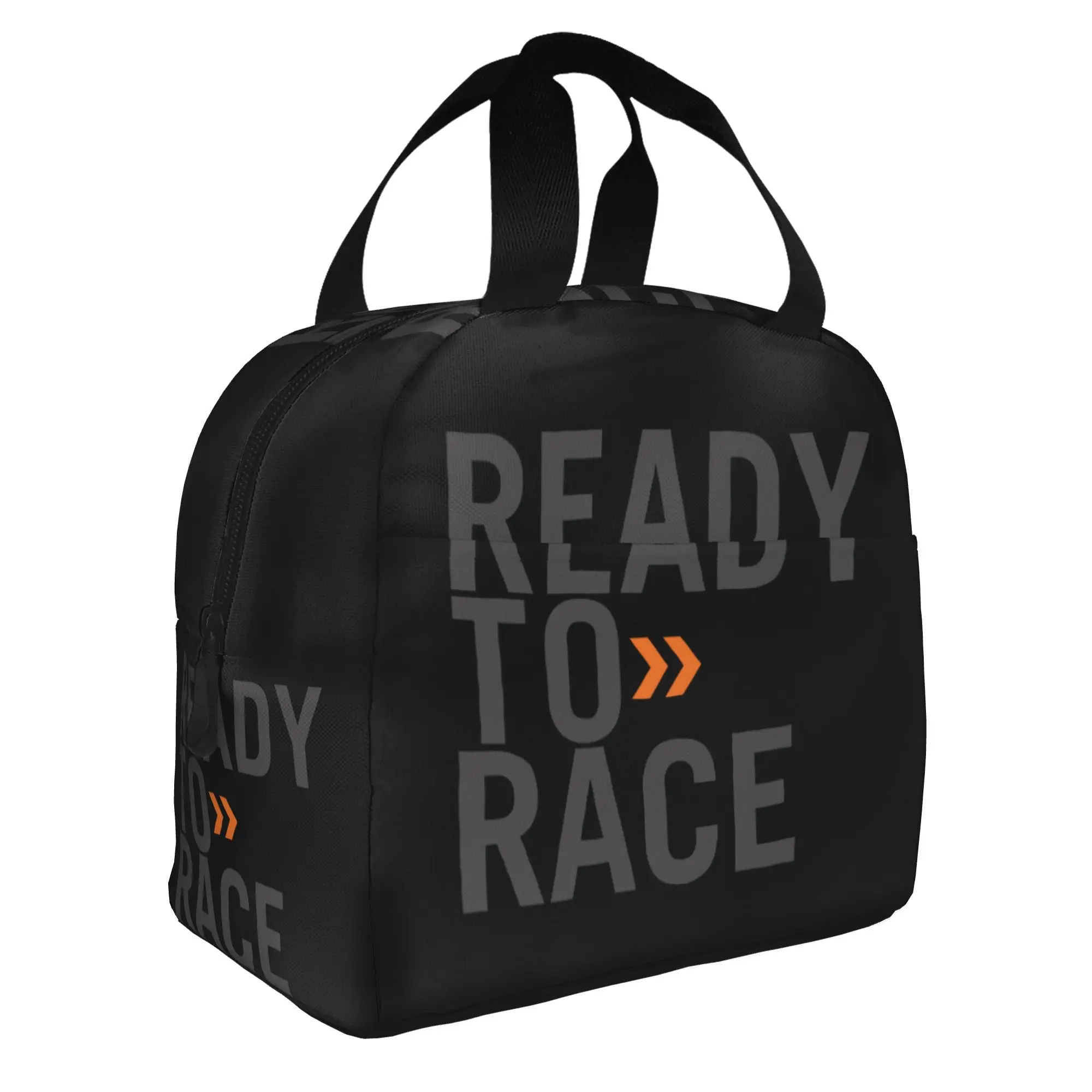 Ready To Race Insulated Lunch Bag for School Office Motorcycle Rider Racing Sport Portable Thermal Cooler Bento Box Women Men