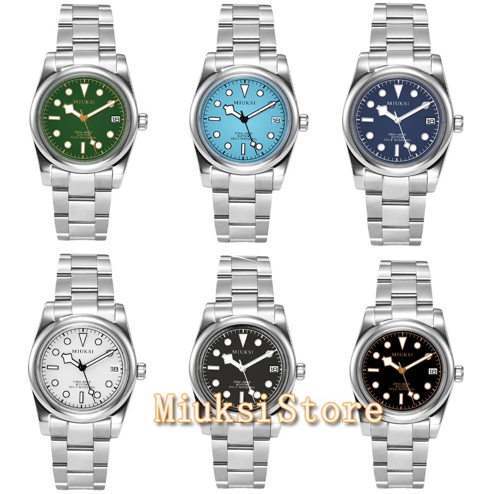 

MIUKSI 36mm/40mm NH35 New Mechanical Watch Round edge For Men Automatic Sapphire Stainless Steel Luxury Waterproof Wristwatch