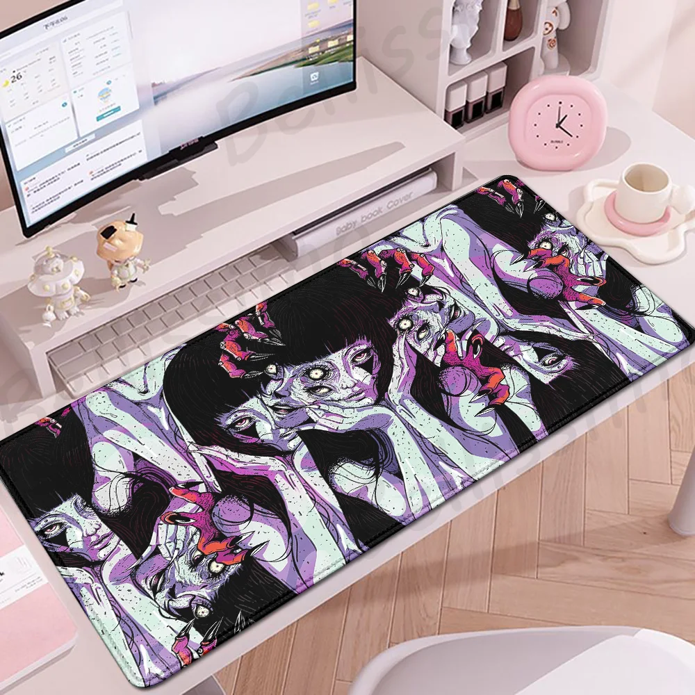 Xxl Junji Ito Tomie Kawakami Anime Mouse Pad Office Extended Mousepad Computer Deskmat Gaming Accessories Desk Mat HD Game Mats