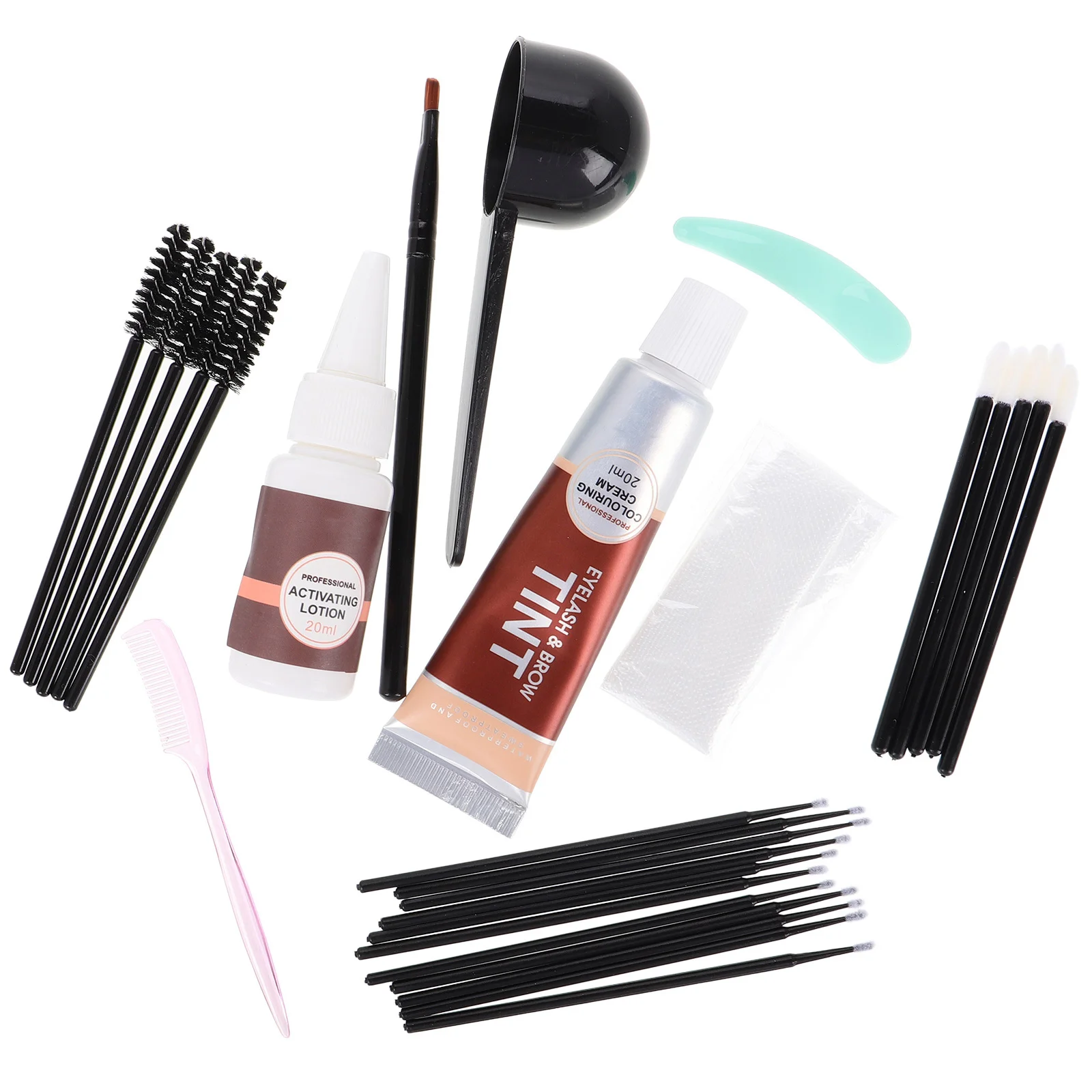 1Set Augenbrauen-Färbeset mit Seife und Gel, dunkelbrauner Farbton, lichtecht, wasserfeste Formel für natürliche, definierte Augenbrauen, einfach