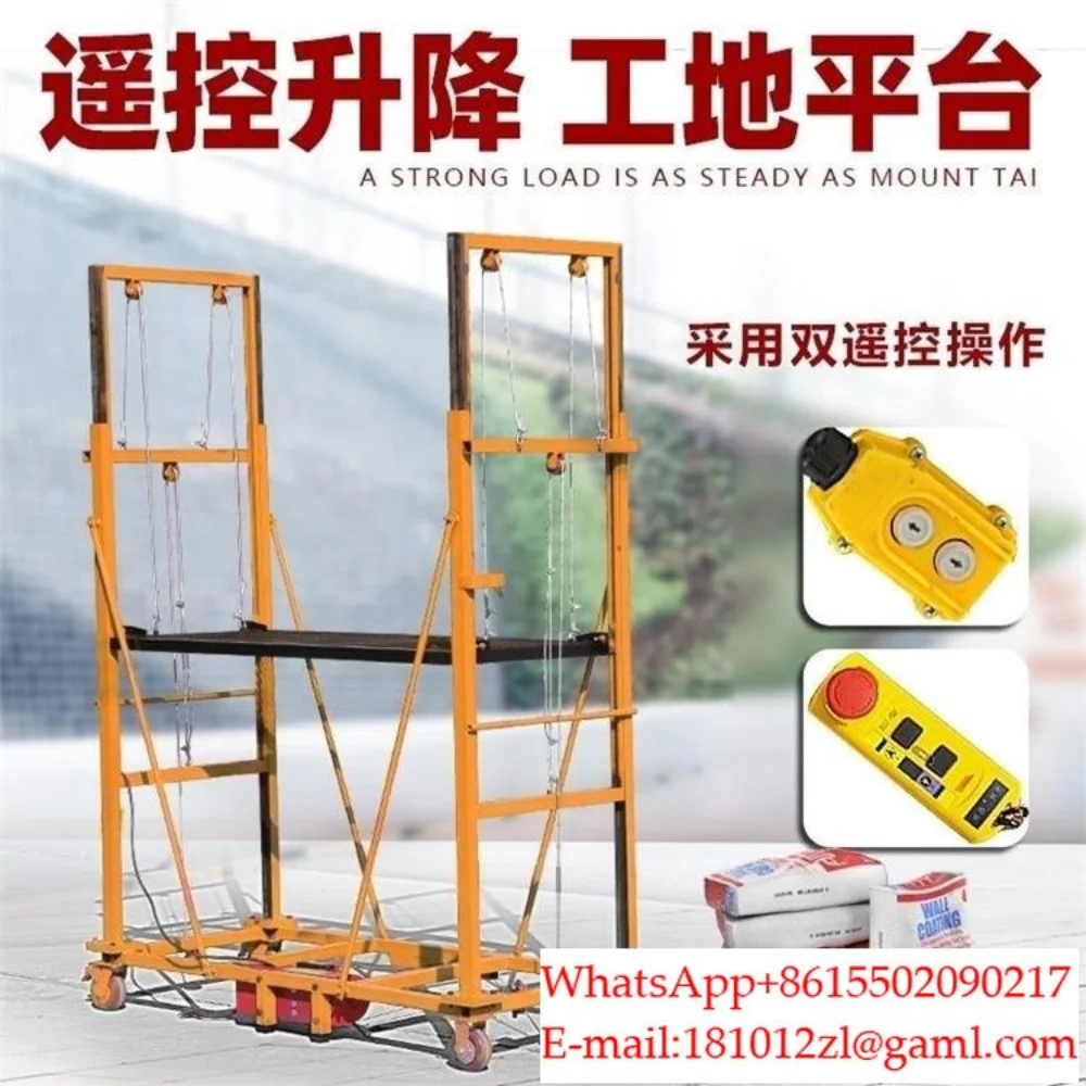 Elevator electric scaffold lifting platform small cargo elevator wireless remote control new two-story three-story