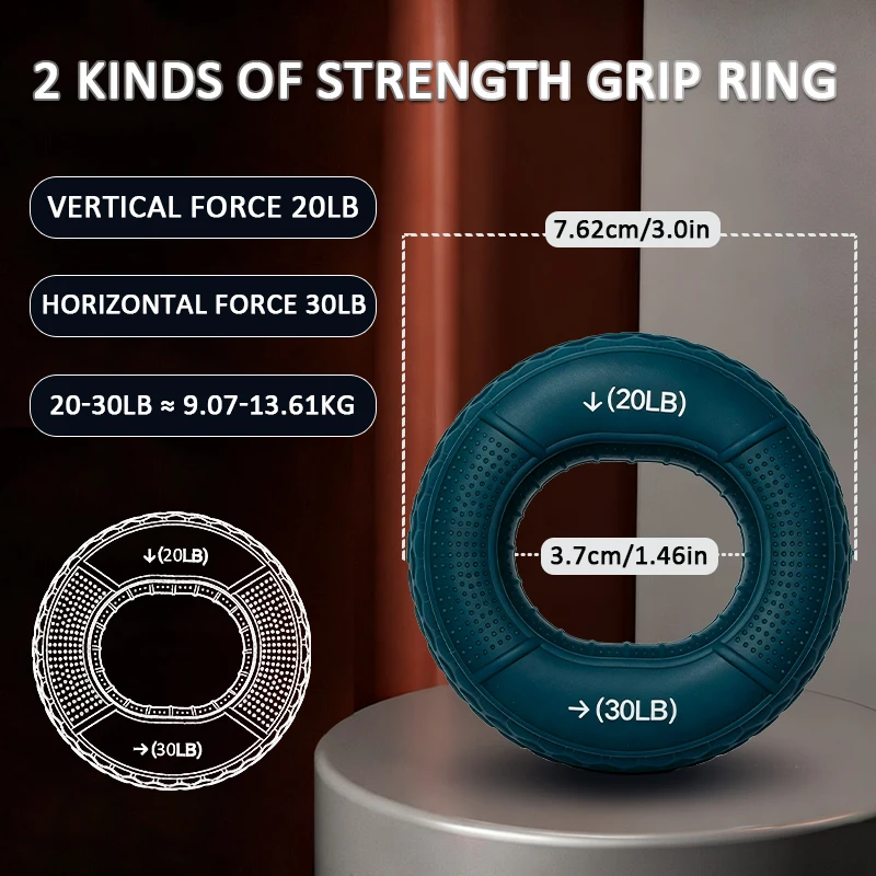 Silikon-Handtrainer Fingertrainer-Ring Handkrafttrainer-Ring Stressabbau Fitness-Studio Heimtraining Übungs-Fitnessgerät