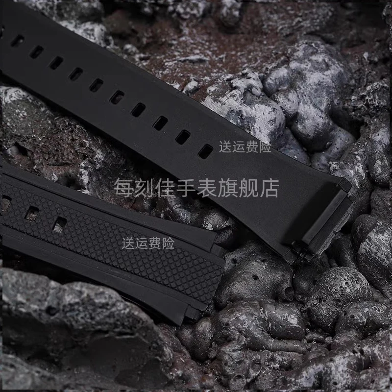 20MM Black High Quality Rubber Watch Strap For Casio EDIFICE EF-552 Watchband Dedicated Convex Interface With Men\'s Watch Belt