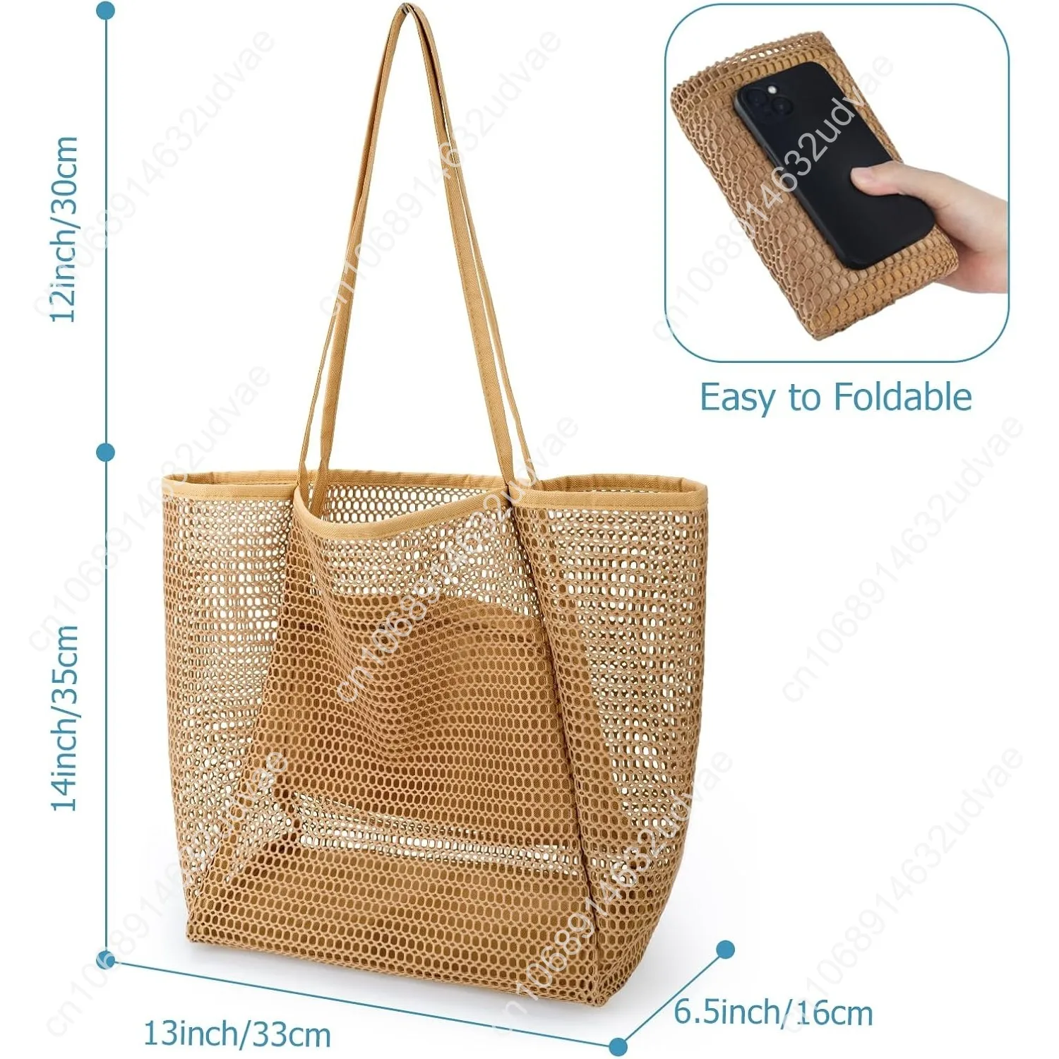 Iioscre Mesh Beach Tote Bags for Womens, Causal Hobo Pool Bags for Swimming Pools Vacations Beach Essentials